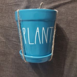 Rae Dunn Planter (teal - PLANT)